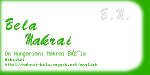 bela makrai business card